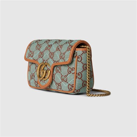 gucci bolsa azul|Bolsa supermini para el hombro con GG .